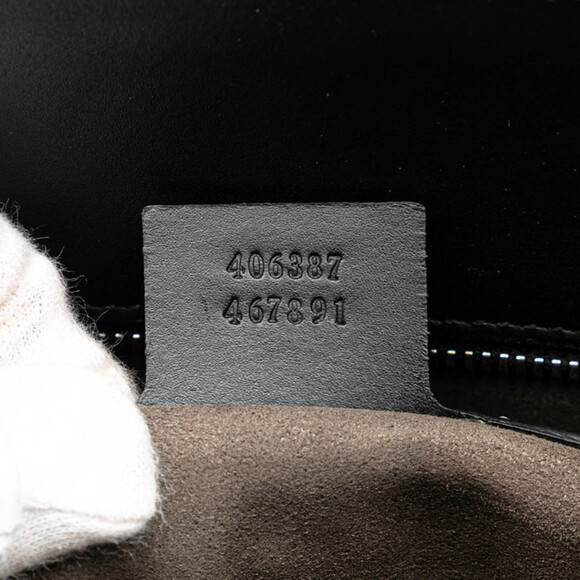 GUCCI Black Leather Shoulder Bag - Picture 9 of 10